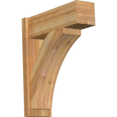 Ekena Millwork Thorton Block Rough Sawn Outlooker, Western Red Cedar, 8"W x 24"D x 28"H OUT08X24X28THR05RWR